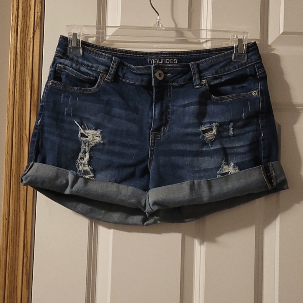 Distressed Jean Shorts